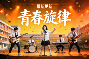 最新更新电影《青春旋律》海报，校园乐队表演场景